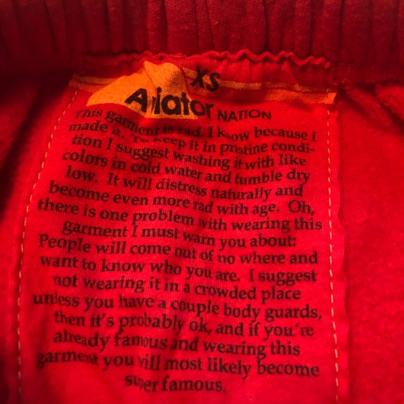 Authentic Aviator Nation sweatpants Red with smiley face - Picture 3 of 4